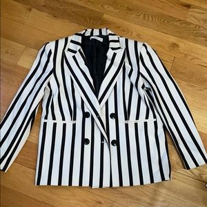 Mango black & white blazer
